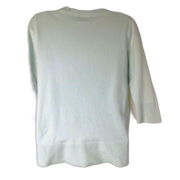 Woman's Sweater Merona  Sz. S Light Blue Floral Button Front Schoolgirl Office - Picture 4 of 9